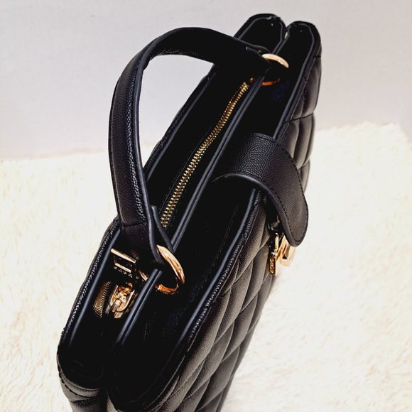 Bebe Black Quilted Satchel - Picture 6 of 12